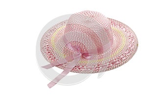 Light pink girlish summer hat