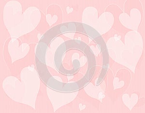 Light Pink Hearts Background Pattern