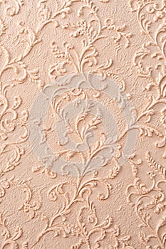Light Pink Plaster Wall Texture with Abstract Stucco Pattern for Interior Design
