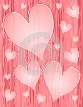 Light Pink Textured Opaque Hearts Pattern