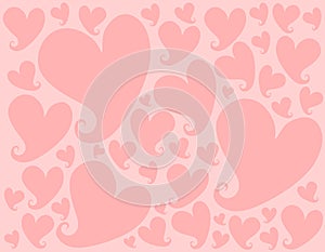 Light Pink Valentine Hearts Background Pattern