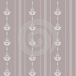 Light pink vintage striped victorian style retro seamless wallpaper with ornaments