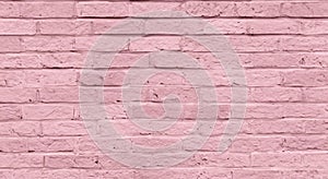 Light pink with white brick wall stone or concrete texture background in high resolution