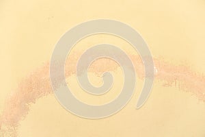 Light plastered wall with crack for background. Close up detale