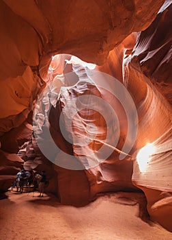 Light pole in Antelope Canyon