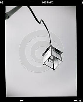 Light post as shot on 100 ASA Black and White Film photo