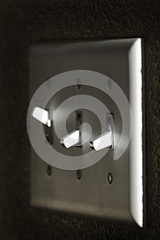 Light or Power Switch on Wall Highlights On and Off