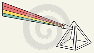 Light Prism Creating Rainbow Spectrum, Science and Color, vector design Generative AI