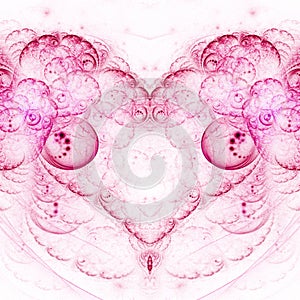 Light purple fractal heart