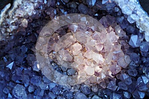 Light purple geode crystals