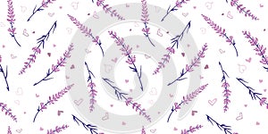 Light purple lavender repeat pattern design.