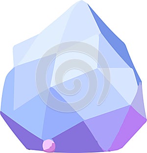 A light purple, polygonal, 3d gem-like object