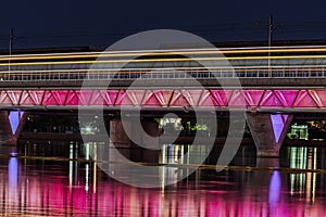 Light Rail over Tempe Town Lake