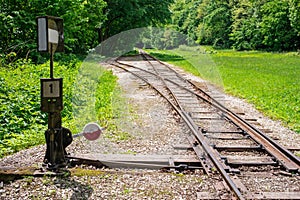 Light railway switch