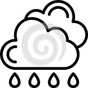 Light Rain Vector Icon