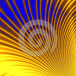 Light rays of goldish color