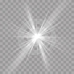 Light rays sun star shine flash radiance effect