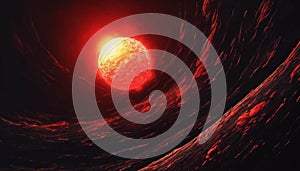 Light of red planet generate ai