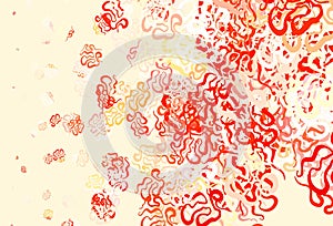 Light Red, Yellow vector pattern with random forms