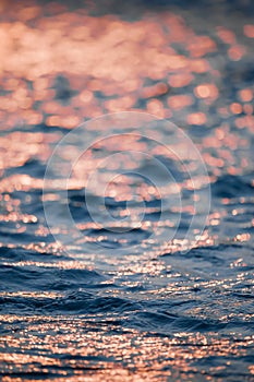 Light-reflecting on the golden orange water in the evening And the blue water on the river Gives you a refreshing feeling in