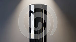 Light reflects off its surface, creating sharp highlights an