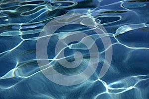 Light Ripple Reflection on Water in Swimming Pool