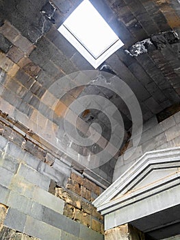 light in roof of Greco - Roman Temple of Garni