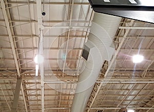 light on roof inside the big hall