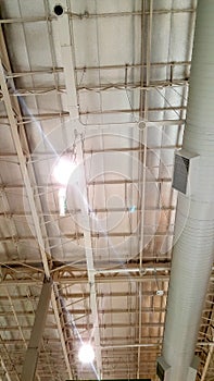 light on roof inside the big hall