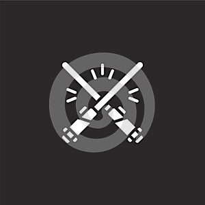 light saber icon. Filled light saber icon for website design and mobile, app development. light saber icon from filled sci fi