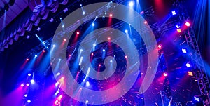 Light from the scene during the concert.