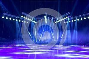 Light from the scene during the concert.