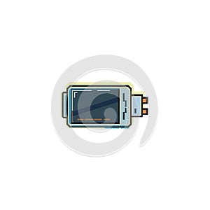 Digital Sensor Flat Clipart Style