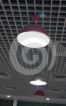 A light set row of designed interior ceiling.