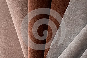 Light Set Sail Champagne and brown colors velour textile samples