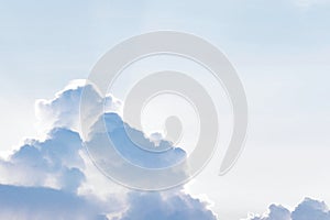 The light and shadow of the clouds in the sky