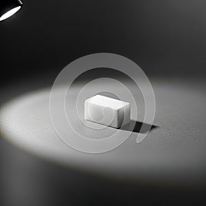 Between light and shadow emphasizes the cube s sharp edges and