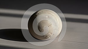 Light and shadow interplay emphasizes the round shape and surface