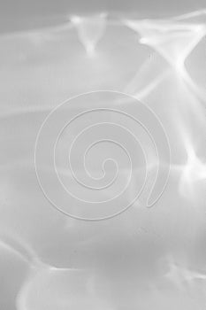 Light shadow overlay grey background, caustic, underwater effect image mockup, reflection backdrop, refraction pattern