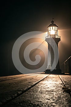 A light shining on a dark background, creating a sense of depth and contrast