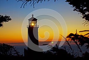 Light Shining in the North Head Lighthouse