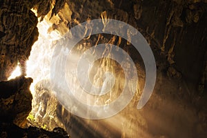 Light Shinning into Cave Opening, Vang Vieng, Laos