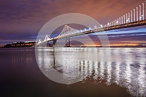 The Light Show of the Bay Bridge