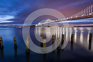 The Light Show of the Bay Bridge