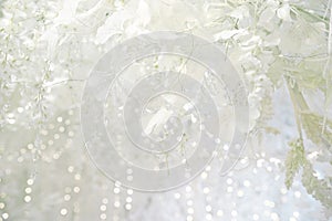 Light silver abstract Christmas background with white branches