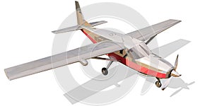 Light single-engine plane. Isolated on a white.
