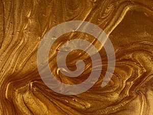 Light, soft, shiny gold paint texture simulating a watery, wavy, marbled texture