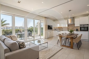 Light and spacious flat with open kitchen