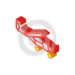 light sport airplane aircraft isometric icon vector illustration