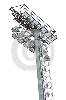 Light stadium or Sports lighting isolated on white background.